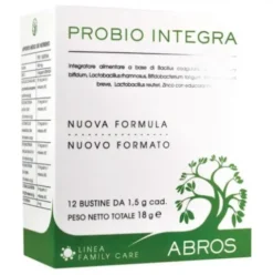 Abros Probiointegra Integratore Alimentare Probiotici per Flora Intestinale 12 Bustine