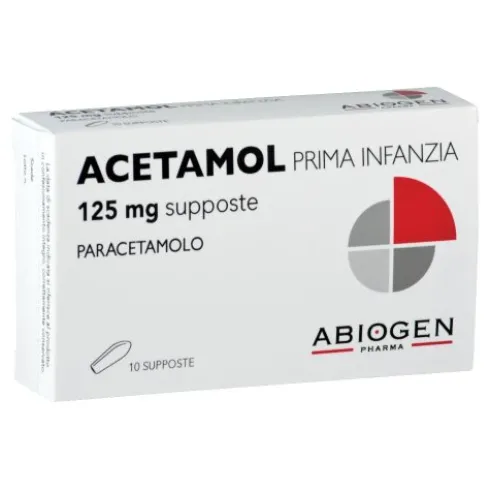 ACETAMOL*10 Supp.Latt.125mg