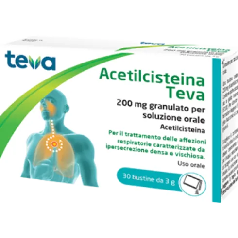 ACETILCIST.30 Buste 200mg TEVA
