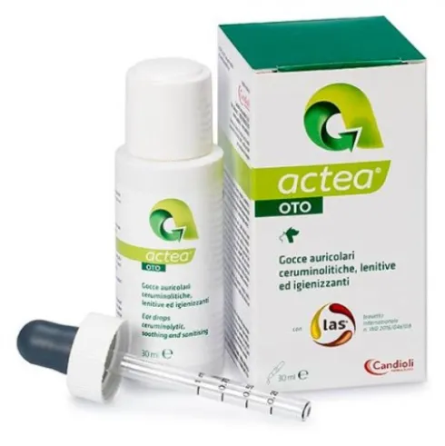Actea Oto Emulsione Otologica Ceruminolitico Lenitivo per Cani e Gatti 30ml