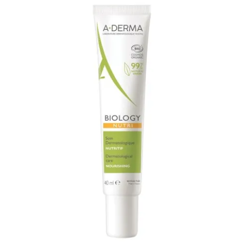 A-Derma Biology Trattamento Dermatologico Nutritivo - Trattamento viso per pelle secca e con prurito - 40 ml