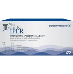 Adl Farmaceutici Rinoterm Kit Iper Soluzione Ipertonica per Raffreddore con Siringa e Ugello