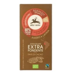 Alce Nero Cioccolato Extra Fondente con Fave di Cacao Biologico 100 g
