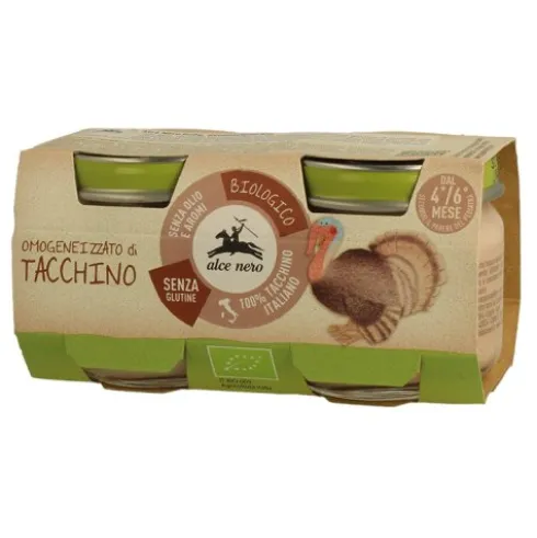 ALCE OMO Tacchino Bio 2x80g