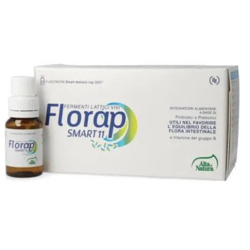 Alta Natura Florap Smart Integratore Fermenti Lattici per Flora Intestinale 6 Flaconcini