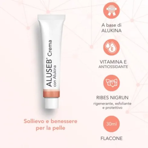 Aluseb Crema - Trattamento dermocosmetico per la dermatite seborroica - 30 ml