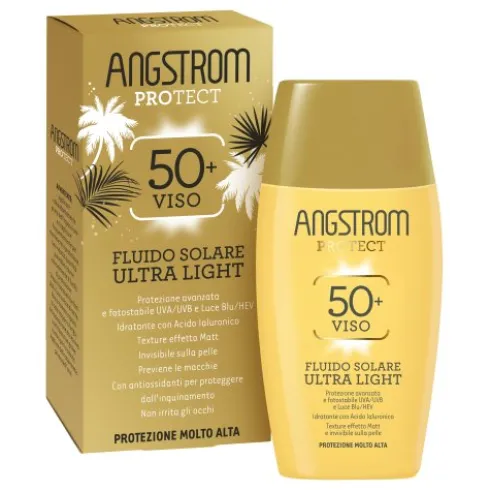 Angstrom Fluido Solare Viso Ultra Light SPF50+ - Fluido solare opacizzante - 40 ml