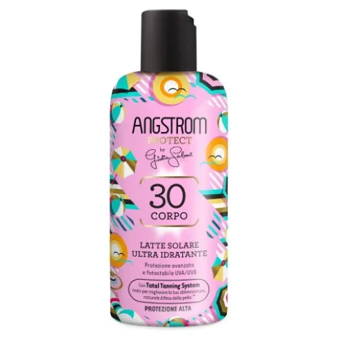 Angstrom Protect Latte Solare Ultra Idratante SPF30 - Protezione solare alta per il corpo - Edizione Giulia Salemi - 200 ml