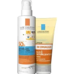 Anthelios Dermo-Pediatrics Spray Invisibile SPF50+ + Lipikar Ap + Olio Lavante - Protezione solare bambini 200 ml + olio detergente anti arrossamento 100 ml