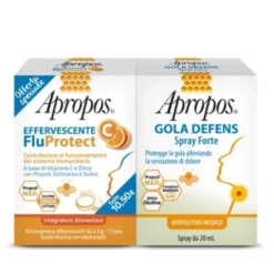 Apropos Gola Defens Spray Forte + Compresse effervescenti alla vitamina C - Per mal di gola e difese immunitarie