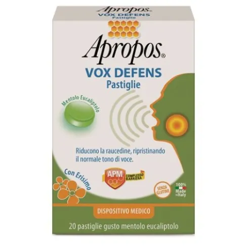 Apropos Vox Defens Mentolo Eucaliptolo con Erisimo 20 pastiglie