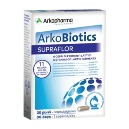 Arkofarm Arkobiotics Supraflor Integratore Fermenti Lattici 6 Ceppi 30 Capsule