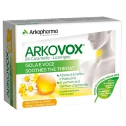 Arkopharma Arkovox Caramelle Gola e Voce Miele e Limone 24 Pezzi
