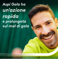 Aspi Gola - Trattamento sintomatico del mal di gola - Gusto Limone e Miele - 16 Pastiglie