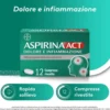 Aspirina Act Dolore e Infiammazione - Trattamento sintomatico di febbre e dolori - 12 Compresse 1000 mg
