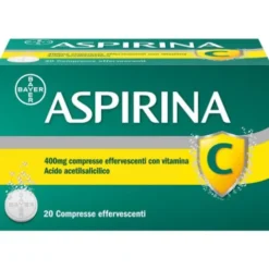 Aspirina C - Trattamento sintomatico di mal di testa, febbre e dolori da lievi a moderati - 20 compresse effervescenti 400 + 240mg