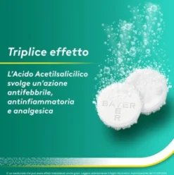Aspirina C - Trattamento sintomatico di mal di testa, febbre e dolori da lievi a moderati - 40 compresse effervescenti 400 + 240mg