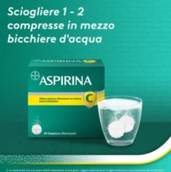 Aspirina C - Trattamento sintomatico di mal di testa, febbre e dolori da lievi a moderati - 40 compresse effervescenti 400 + 240mg