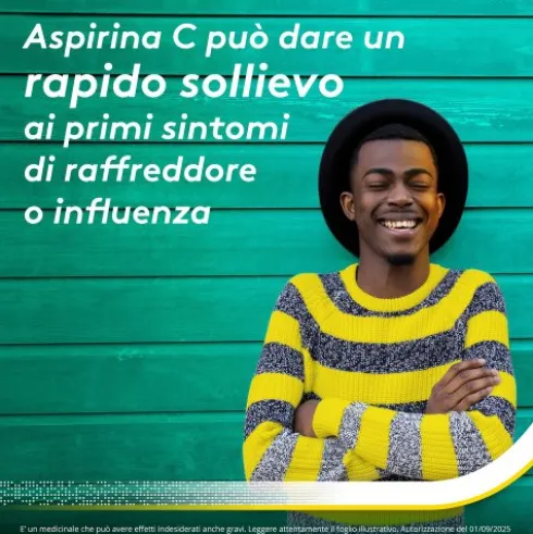 Aspirina C - Trattamento sintomatico di mal di testa, febbre e dolori da lievi a moderati - 40 compresse effervescenti 400 + 240mg