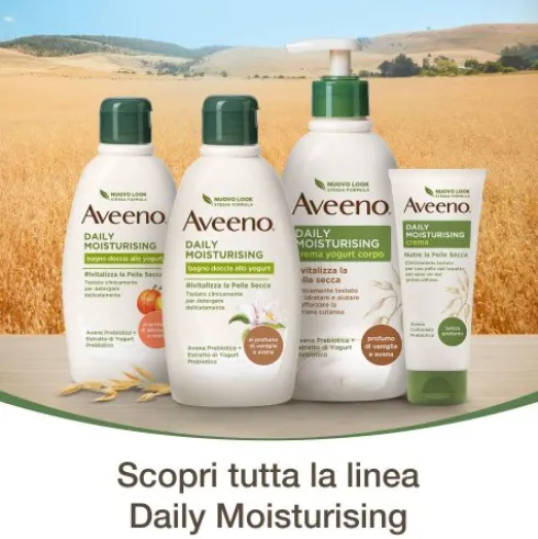 Aveeno Bagno Doccia Yogurt e Vaniglia - Bagnodoccia Idratante per pelle secca - 300 ml