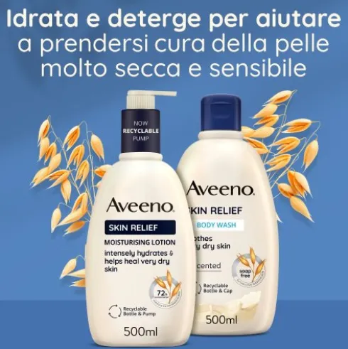 Aveeno Skin Relief Olio Bagno Doccia - Ideale per pelle secca e sensibile - 300 ml