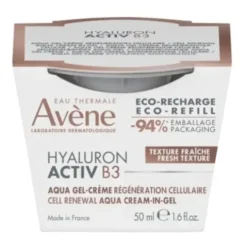 Avene Hyaluron Activ B3 Aqua Gel Crema Ricarica - Refill crema viso rigenerante anti-età - 50 ml