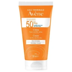 Avene Solare Crema SPF50+ Effetto Invisibile - Crema solare idratante finish invisibile - 50 ml