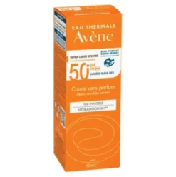 Avene Solare Crema SPF50+ Senza Profumo - Crema solare viso effetto invisibile per pelle sensibile - 50 ml