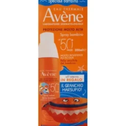 Avene Solare Spray Bambini SPF 50+ Con Gadget - Protezione solare molto alta per viso e corpo - Kit da 200 ml + marsupio omaggio