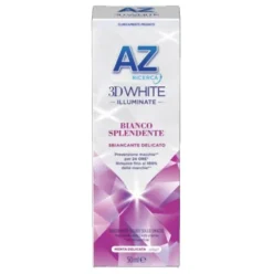 AZ 3D White Illuminate Dentifricio Bianco Splendente - Dentifricio sbiancante delicato - Gusto menta delicata - 50 ml