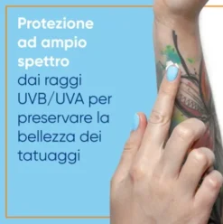 Bepanthenol Tattoo Crema Solare Protettiva SPF50+ Per Tatuaggio - Idrata e rigenera la pelle tatuata - 50 ml
