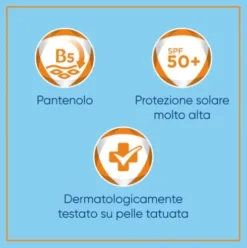 Bepanthenol Tattoo Crema Solare Protettiva SPF50+ Per Tatuaggio - Idrata e rigenera la pelle tatuata - 50 ml