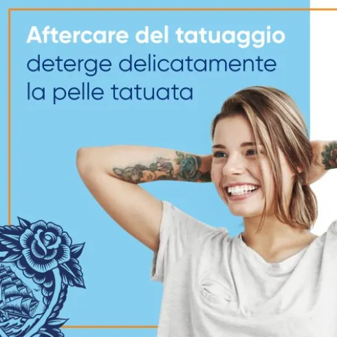 Bepanthenol Tattoo Detergente per Tatuaggio - Detergente delicato per pelle tatuata - 200 ml