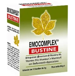 Biemme Pharma Emocomplex Integratore Alimentare per Fragilità Capillare, 12 Bustine