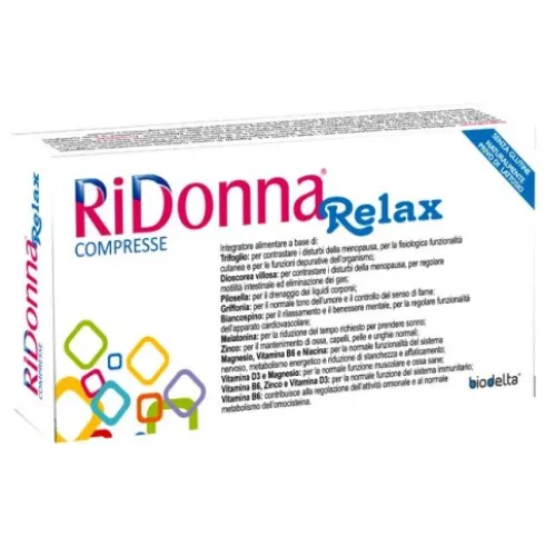 Biodelta Ridonna Relax Integratore Alimentare Menopausa Trifoglio Rosso 30 Compresse