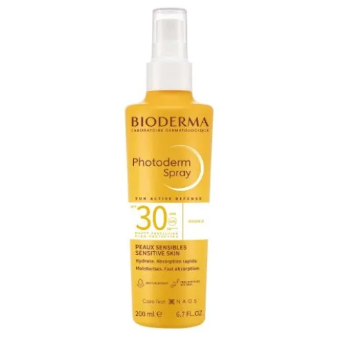 Bioderma Photoderm Spray Invisibile SPF50+ - Protezione solare viso e corpo adatta per pelle sensibile - 200 ml
