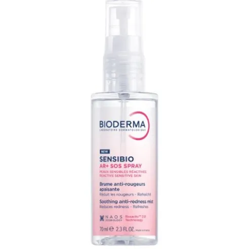 Bioderma Sensibio AR+ SOS Spray - Spray viso lenitivo anti-rossori per pelle sensibile - 70 ml