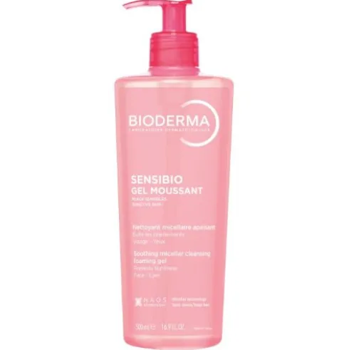 Bioderma Sensibio Gel Moussant - Detergente struccante lenitivo per pelle sensibile - 500 ml