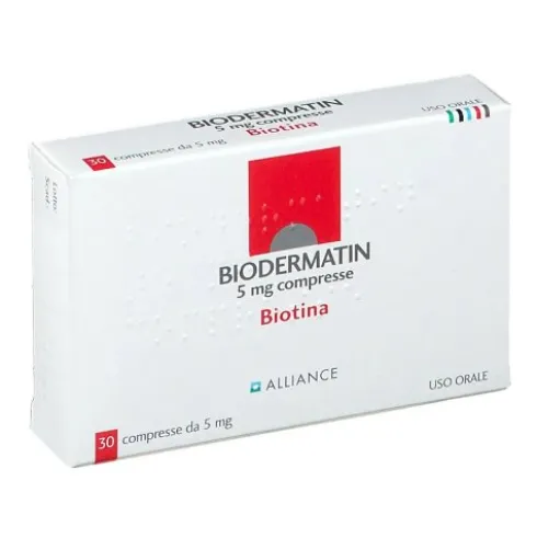 Biodermatin Compresse Integratore di Biotina 5 mg - 30 Compresse