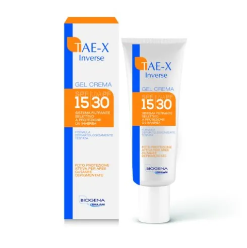 Biogena TAE-X Inverse Fotoprotezione per Vitiligine SPF15 UVA PF30 50ml