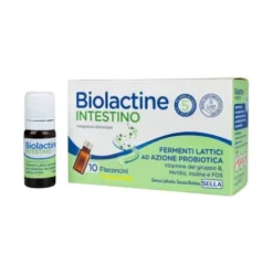 Biolactine - Integratore con 5 miliardi di fermenti lattici vivi - 8+2 flaconcini