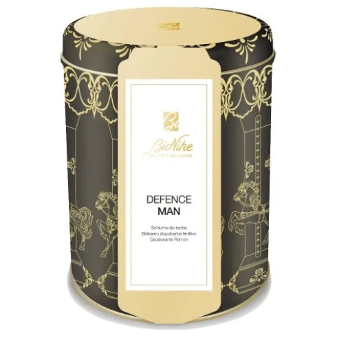 Bionike Cofanetto di Natale 2023 Defence Man - Schiuma da barba 200 ml + Balsamo dopobarba 75 ml + Deodorante 50 ml