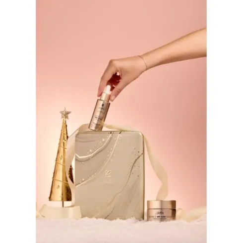 Bionike Cofanetto di Natale 2024 Defence My Age Gold - Siero fortificante intensivo 30 ml + Crema ricca fortificante 50 ml