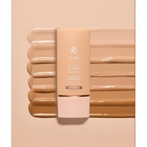 Bionike Defence Color Mat Velvet Fondotinta SPF15 06 - Fondotinta opacizzante a lunga tenuta - Tonalità Cinnamon - 30 ml