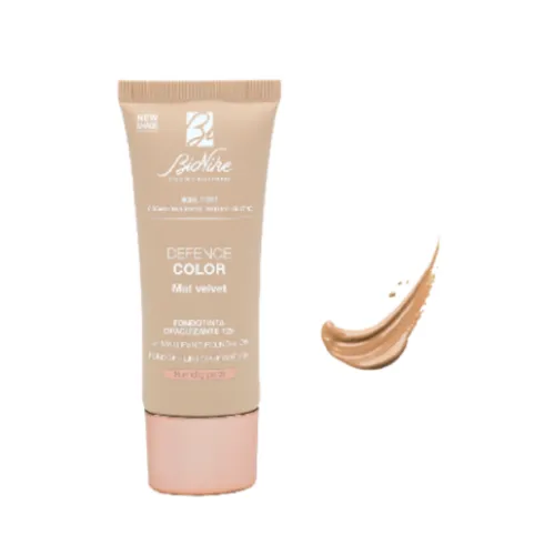 Bionike Defence Color Mat Velvet Fondotinta SPF15 404 - Fondotinta opacizzante a lunga tenuta - Nuance beige naturel - 30 ml