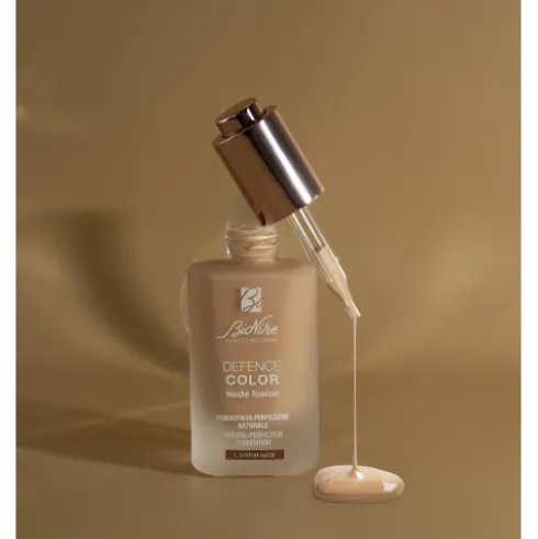 Bionike Defence Color Nude Fusion Fondotinta SPF15 603 - Fondotinta fluido effetto perfezione naturale - Colore biscuit - 30 ml