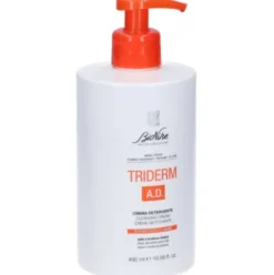 Bionike Triderm A.D. Crema Detergente Corpo e Capelli - Crema detergente per pelle secca e a tendenza atopica - 490 ml