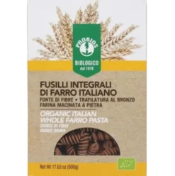 Biotobio Fusilli Integrali di Farro Bio Pasta Trafilata Bronzo 500g