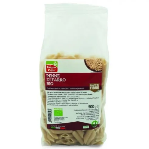 Biotobio Penne di Farro Bio Trafilata al Bronzo Ricca di Fibre 500g