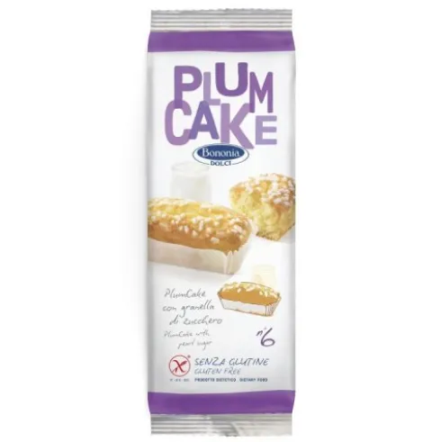 Bononia Plumcake Senza Glutine con Granella di Zucchero 222g (6x37g)